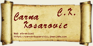 Čarna Košarović vizit kartica